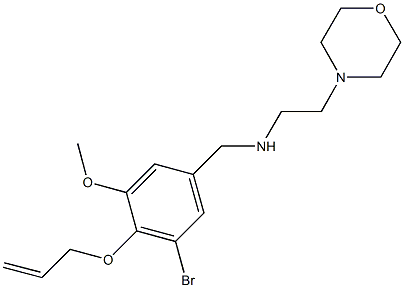 N-[4-(allyloxy)-3-bromo-5-methoxybenzyl]-N-[2-(4-morpholinyl)ethyl]amine|
