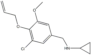 N-[4-(allyloxy)-3-chloro-5-methoxybenzyl]-N-cyclopropylamine Structure