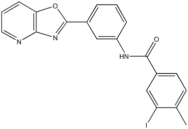 3-iodo-4-methyl-N-(3-[1,3]oxazolo[4,5-b]pyridin-2-ylphenyl)benzamide Structure