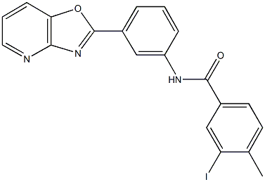 3-iodo-4-methyl-N-(3-[1,3]oxazolo[4,5-b]pyridin-2-ylphenyl)benzamide|