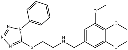 2-[(1-phenyl-1H-tetraazol-5-yl)sulfanyl]-N-(3,4,5-trimethoxybenzyl)ethanamine Struktur
