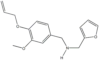 N-[4-(allyloxy)-3-methoxybenzyl]-N-(2-furylmethyl)amine Structure