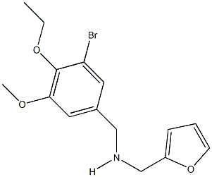 N-(3-bromo-4-ethoxy-5-methoxybenzyl)-N-(2-furylmethyl)amine,881454-06-4,结构式