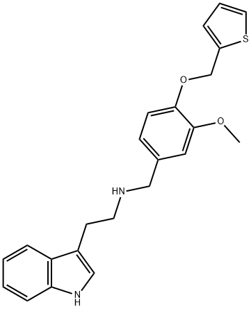 2-(1H-indol-3-yl)-N-[3-methoxy-4-(2-thienylmethoxy)benzyl]ethanamine Structure