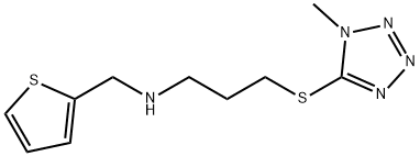 3-[(1-methyl-1H-tetraazol-5-yl)sulfanyl]-N-(2-thienylmethyl)-1-propanamine,881455-85-2,结构式