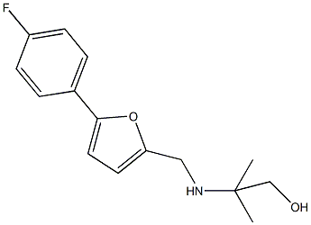 2-({[5-(4-fluorophenyl)-2-furyl]methyl}amino)-2-methyl-1-propanol Structure
