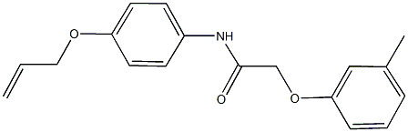 N-[4-(allyloxy)phenyl]-2-(3-methylphenoxy)acetamide Structure