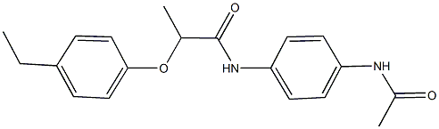 N-[4-(acetylamino)phenyl]-2-(4-ethylphenoxy)propanamide Struktur
