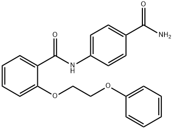 N-[4-(aminocarbonyl)phenyl]-2-(2-phenoxyethoxy)benzamide 结构式