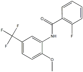 2-fluoro-N-[2-methoxy-5-(trifluoromethyl)phenyl]benzamide Structure
