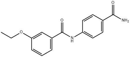N-[4-(aminocarbonyl)phenyl]-3-ethoxybenzamide Struktur