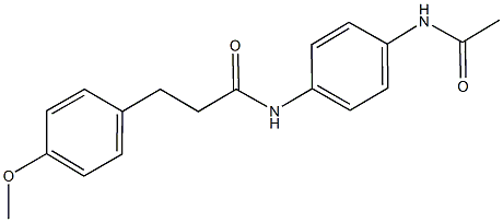 N-[4-(acetylamino)phenyl]-3-(4-methoxyphenyl)propanamide Struktur