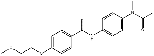 N-{4-[acetyl(methyl)amino]phenyl}-4-(2-methoxyethoxy)benzamide Structure