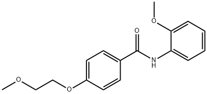 4-(2-methoxyethoxy)-N-(2-methoxyphenyl)benzamide Struktur
