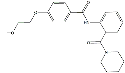 4-(2-methoxyethoxy)-N-[2-(1-piperidinylcarbonyl)phenyl]benzamide 结构式