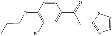 3-bromo-4-propoxy-N-(1,3-thiazol-2-yl)benzamide,882593-21-7,结构式