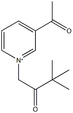 3-acetyl-1-(3,3-dimethyl-2-oxobutyl)pyridinium Structure