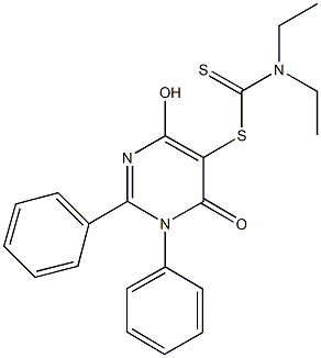 887572-52-3 4-hydroxy-6-oxo-1,2-diphenyl-1,6-dihydropyrimidin-5-yl diethyldithiocarbamate