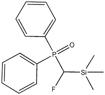fluoro(trimethylsilyl)methyl(diphenyl)phosphine oxide 化学構造式