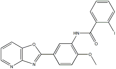 2-iodo-N-(2-methoxy-5-[1,3]oxazolo[4,5-b]pyridin-2-ylphenyl)benzamide Structure