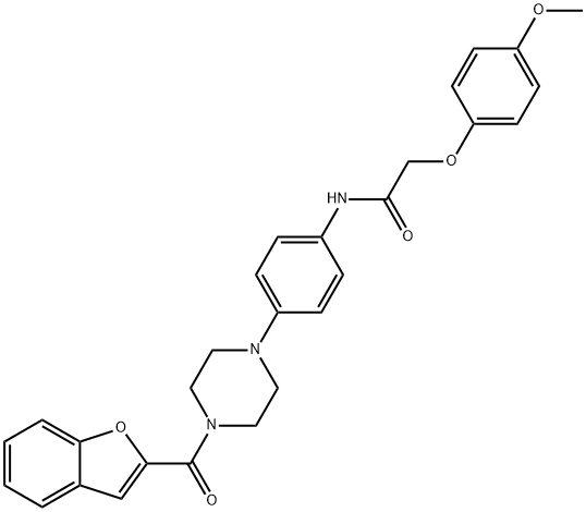 887694-02-2 N-{4-[4-(1-benzofuran-2-ylcarbonyl)-1-piperazinyl]phenyl}-2-(4-methoxyphenoxy)acetamide
