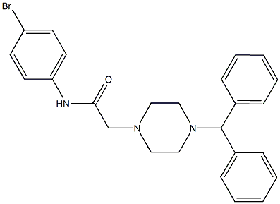 2-(4-benzhydryl-1-piperazinyl)-N-(4-bromophenyl)acetamide Structure