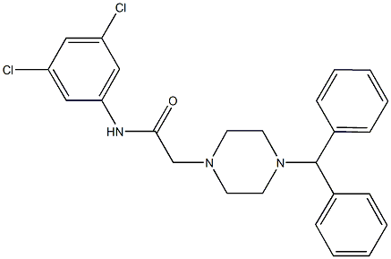 2-(4-benzhydryl-1-piperazinyl)-N-(3,5-dichlorophenyl)acetamide Structure