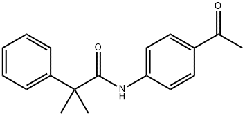 N-(4-acetylphenyl)-2-methyl-2-phenylpropanamide Struktur