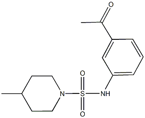 N-(3-acetylphenyl)-4-methyl-1-piperidinesulfonamide Structure