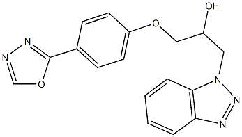 1-(1H-1,2,3-benzotriazol-1-yl)-3-[4-(1,3,4-oxadiazol-2-yl)phenoxy]-2-propanol,890642-69-0,结构式
