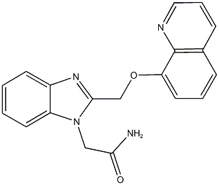 2-{2-[(8-quinolinyloxy)methyl]-1H-benzimidazol-1-yl}acetamide Struktur
