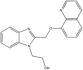 2-{2-[(8-quinolinyloxy)methyl]-1H-benzimidazol-1-yl}ethanol Structure