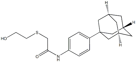 N-[4-(1-adamantyl)phenyl]-2-[(2-hydroxyethyl)sulfanyl]acetamide Structure