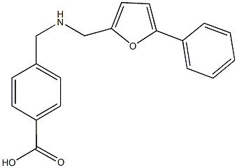 4-({[(5-phenyl-2-furyl)methyl]amino}methyl)benzoic acid Structure