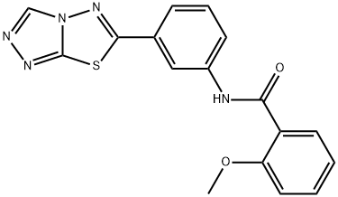 2-methoxy-N-(3-[1,2,4]triazolo[3,4-b][1,3,4]thiadiazol-6-ylphenyl)benzamide|
