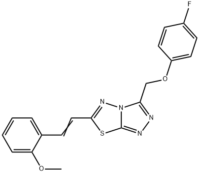 3-[(4-fluorophenoxy)methyl]-6-[(E)-2-(2-methoxyphenyl)ethenyl][1,2,4]triazolo[3,4-b][1,3,4]thiadiazole Structure