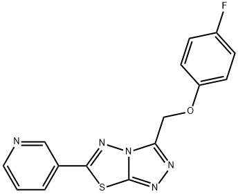 4-fluorophenyl [6-(3-pyridinyl)[1,2,4]triazolo[3,4-b][1,3,4]thiadiazol-3-yl]methyl ether|