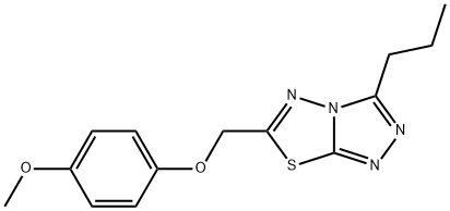 6-[(4-methoxyphenoxy)methyl]-3-propyl[1,2,4]triazolo[3,4-b][1,3,4]thiadiazole Structure