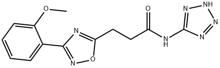 3-[3-(2-methoxyphenyl)-1,2,4-oxadiazol-5-yl]-N-(1H-tetraazol-5-yl)propanamide Struktur