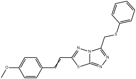 6-[(E)-2-(4-methoxyphenyl)ethenyl]-3-[(phenylsulfanyl)methyl][1,2,4]triazolo[3,4-b][1,3,4]thiadiazole|