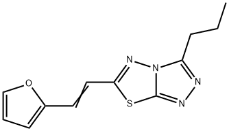 6-[(E)-2-(2-furyl)ethenyl]-3-propyl[1,2,4]triazolo[3,4-b][1,3,4]thiadiazole 化学構造式