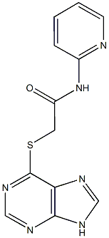 2-(9H-purin-6-ylsulfanyl)-N-(2-pyridinyl)acetamide Structure