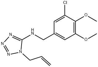 N-(1-allyl-1H-tetraazol-5-yl)-N-(3-chloro-4,5-dimethoxybenzyl)amine 结构式