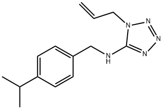 N-(1-allyl-1H-tetraazol-5-yl)-N-(4-isopropylbenzyl)amine Structure