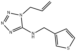 N-(1-allyl-1H-tetraazol-5-yl)-N-(3-thienylmethyl)amine 化学構造式