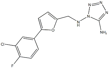 N-(5-amino-1H-tetraazol-1-yl)-N-{[5-(3-chloro-4-fluorophenyl)-2-furyl]methyl}amine 结构式
