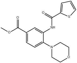 methyl 4-(4-morpholinyl)-3-[(2-thienylcarbonyl)amino]benzoate,895074-60-9,结构式
