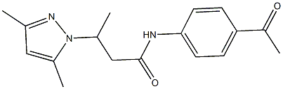 N-(4-acetylphenyl)-3-(3,5-dimethyl-1H-pyrazol-1-yl)butanamide Struktur
