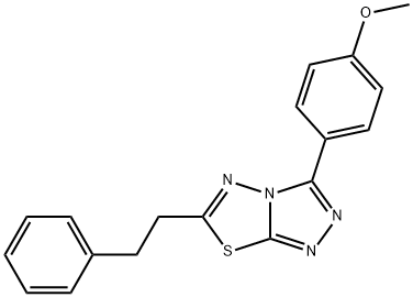 methyl 4-[6-(2-phenylethyl)[1,2,4]triazolo[3,4-b][1,3,4]thiadiazol-3-yl]phenyl ether Struktur