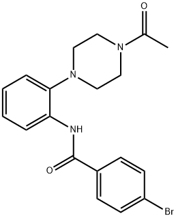N-[2-(4-acetyl-1-piperazinyl)phenyl]-4-bromobenzamide Structure